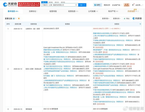 寧德時代智能科技公司增資至30.6億，北京順義汽車產業基金等入股，技術咨詢業務迎來新契機